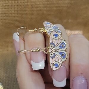 PASTEL MOTH CHARM EARRINGS